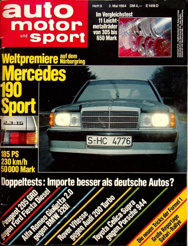 Deckblatt Auto Motor und Sport (09/1984)